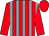 Red and grey stripes, red sleeves and cap (Mrs C P Lees-Jones)
