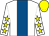 White, royal blue stripe, white sleeves, yellow stars, yellow cap (Dw Racing)