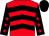 Red, black chevrons, black sleeves, red stars, black cap (Mr D P Constable)