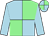 Light blue and light green (quartered), light blue sleeves (Mr S Bradley)
