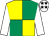 Emerald green & yellow quartered, white sleeves, white cap, black stars (DPOJ Partnership)