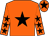 Orange, black star, black stars on sleeves, black star on cap (One Eyed King Syndicate)