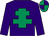 Purple, emerald green cross of lorraine, quartered cap (Denis Hannon)