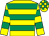 Yellow, emerald green hoops, check cap (David T Greathouse II & Jules Sigler)