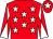 Red, white stars, diabolo on sleeves and star on cap (Jetset Racing Club)