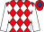 Red & white diamonds, white sleeves, red cap, royal blue diamond (Thomas Connolly)