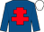 Royal blue, red cross of lorraine, white cap (C P McLoughlin)