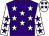 Purple, white stars, white sleeves, purple stars, white cap, purple stars (John Joseph Gerrard)