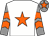 White, orange star, grey and orange chevrons on sleeves, grey cap, orange star (Mr M J Embleton)