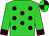 Lime green, brown spots, brown cuffs, green and brown quartered cap (Three One Five Racing)