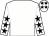 White, black stars on sleeves & cap (John M Flynn)