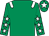 Emerald green, white epaulets, emerald green sleeves, white stars, emerald green cap, white star (Mrs Nageen Sattar Khan)