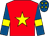 Red, yellow star, royal blue sleeves, yellow armlets and stars on royal blue cap (Tullpark Limited)