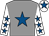 Grey, royal blue star, white sleeves, royal blue stars, white cap, royal blue star (Northern Lads & Nawton Racing)