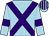Light blue, purple cross belts and armlets, striped cap (The Something Syndicate)