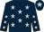 Dark blue, light blue stars, dark blue cap, light blue star (Mr Keith Wetton)