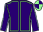Purple, light green seams, purple sleeves, light blue seams, light green and purple quartered cap (Don Sebastiao Partnership)