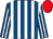Royal blue & white stripes, red cap (Notable Syndicate)