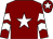 Maroon, white star, chevrons on sleeves, maroon cap, white star (Plantation Stud)