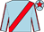 Light blue, red sash, red seams on sleeves, red star on cap (Ronald McArdle)