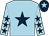 Light blue, dark blue star, dark blue stars on sleeves, dark blue cap, light blue star (Alzo The Great Syndicate & Barry Potts)