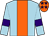 light blue, orange stripe, purple armlets on light blue sleeves, purple stars on orange cap (Wong Yat Cheung, Eliza Wong & Amy Wong Hoi Fung)