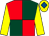 Red and dark green (quartered), yellow sleeves, yellow cap, royal blue diamond (The Scottshill Partnership)