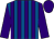 Royal blue & purple stripes, purple sleeves & cap (Thomas James & Eoin Banville)