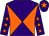 Orange & purple diabolo, purple sleeves, orange stars, purple cap, orange star (Ms Fiona Nolan)
