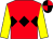 Red, black triple diamond, yellow sleeves, red & black quartered cap (John Farquhar)