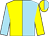 Sky blue & yellow halved, halved cap (James J Reilly)