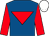 Royal blue, red inverted triangle and sleeves, white cap (Mr Rob Henderson)
