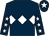 Dark blue, white triple diamond, dark blue sleeves, white stars, dark blue cap, white star (Michael Owen Racing Club)