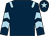 Dark blue, light blue epaulets, chevrons on sleeves, dark blue cap, light blue star (Harry Whittington Racing Club)