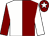 Maroon & white halved, sleeves reversed, white star on cap (Francis O'carroll)