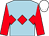 LIGHT BLUE, RED triple diamond and sleeves, WHITE cap (Mr S R Whistance)