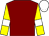Maroon, yellow sleeves, white armlets, white cap (Mrs Karen Bowen)