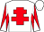 White, red cross of lorraine, diabolo on sleeves, white cap (P Hickman & G Johns)