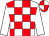 White & red check, white sleeves, quartered cap (John T Murray)