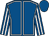 Royal blue, white seams, striped sleeves, royal blue cap (Tough Times Partnership)