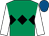 Emerald green, black triple diamond, white sleeves, royal blue cap (First In Last Out Syndicate)