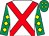 White, red cross sashes, emerald green sleeves, yellow diamonds, emerald green cap, yellow diamonds (William G Fitzgerald)