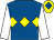 Royal blue, yellow triple diamond, white sleeves, yellow cap, royal blue diamond (Paul Naughton And Partners)
