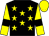Black, yellow stars, yellow sleeves, black armlets, yellow cap (Fgd Limited)