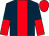 Dark blue, red stripe, halved sleeves, red cap (Mr James Callow & Mr J S Goldie)
