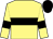Primrose, black hoop, armlets and cap (Mr A M Balding)