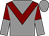 Grey, maroon chevron, maroon and grey halved sleeves (Stuart Wood & Partner)