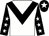 White, black chevron, black sleeves, white stars, black cap, white star (R Tudor Holdings Limited)