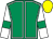 Emerald green, white seams, white sleeves, emerald green armlets, yellow cap (Mr Patrick Kelly)