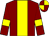 Maroon, yellow stripe and armlets, quartered cap (Mr & Mrs De & J Cash And Mr P Turner)